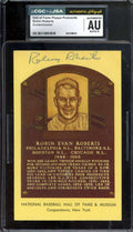 Robin Roberts Mint 9 CGC JSA   Signed Gold Hall of Fame Plaque Postcard Autograph
