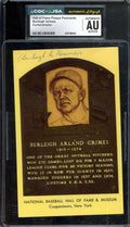 Burleigh Grimes NM-MT 8 CGC JSA   Signed Gold Hall of Fame Plaque Postcard Autograph