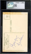 George Sisler CGC JSA   Signed 2x Gold Hall of Fame Plaque Postcard Autograph