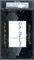 Happy Chandler PSA DNA Signed 2012 HA Index Card Autograph