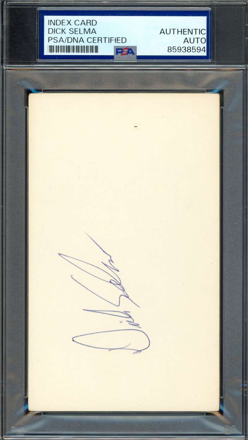 Dick Selma PSA DNA Signed 3x5 Index Card Autograph