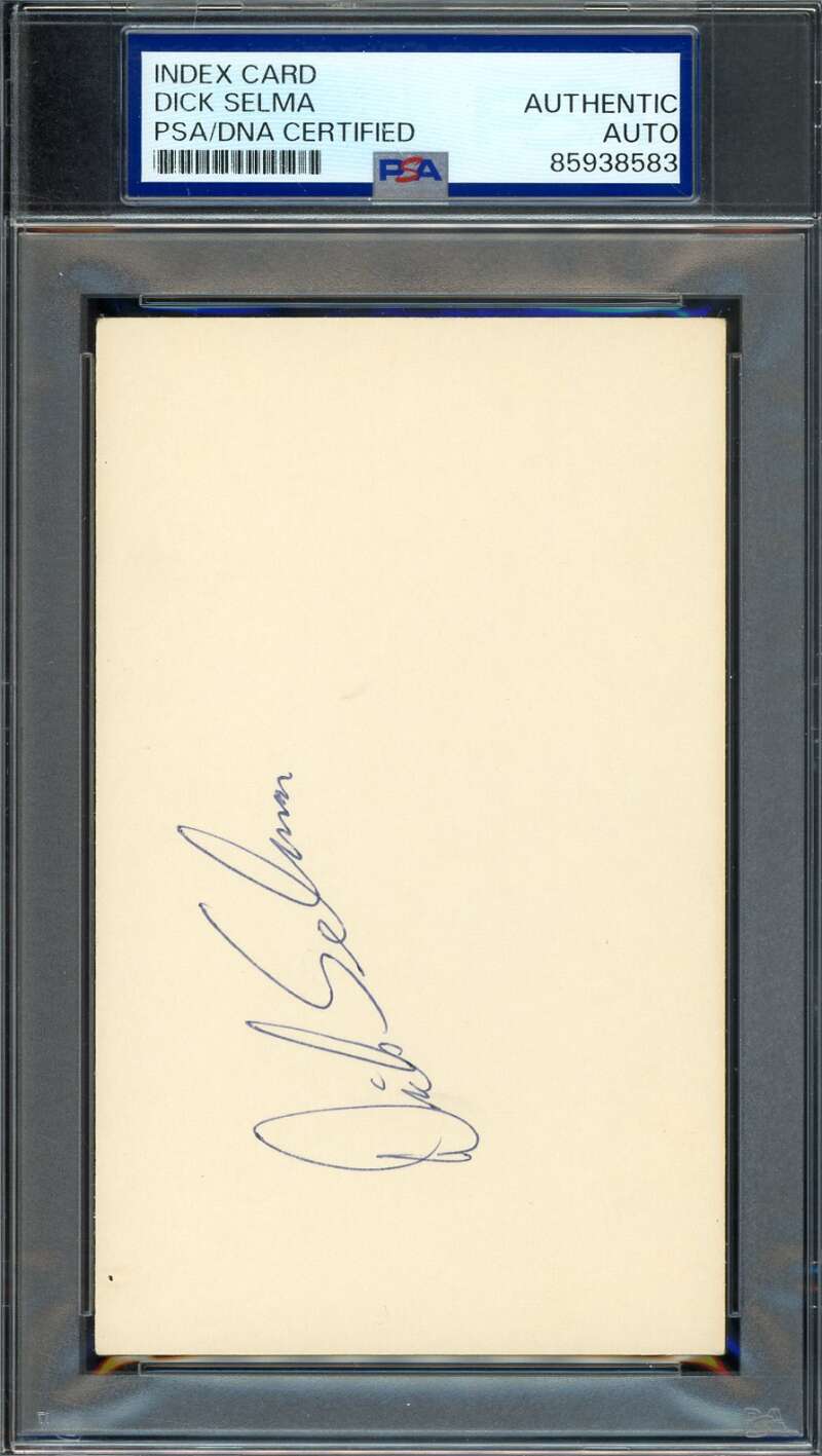 Dick Selma PSA DNA Signed 3x5 Index Card D.01 Autographed