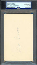 Vada Pinson PSA DNA Signed 3x5 Index Card Autograph