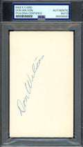 Don Wilson PSA DNA Signed 3x5 Index Card D.75 Autograph