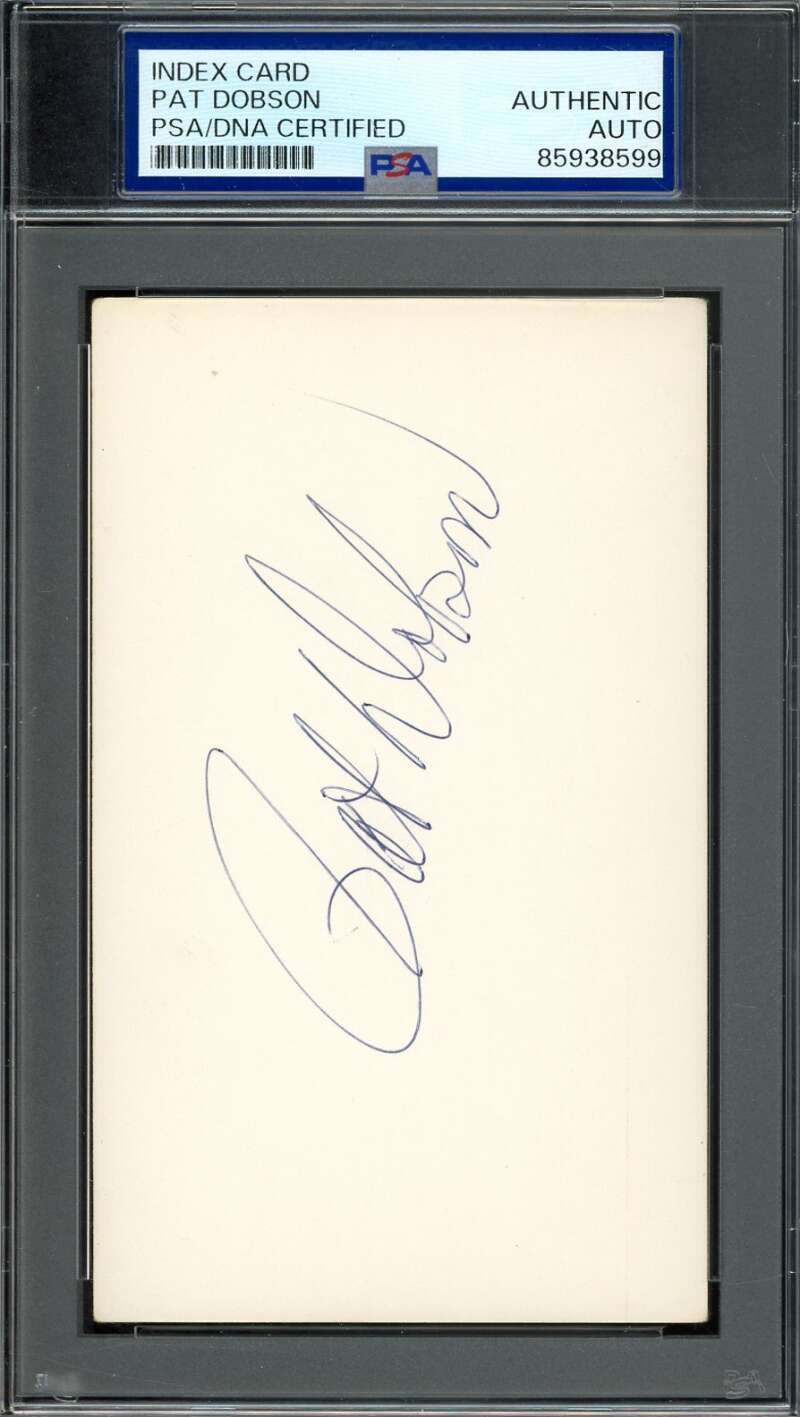 Pat Dobson PSA DNA Signed 3x5 Index Card Orioles Autograph