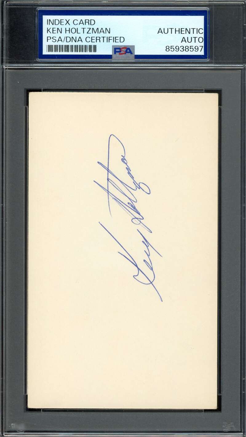 Ken Holtzman PSA DNA Signed 3x5 Index Card Cubs Autograph