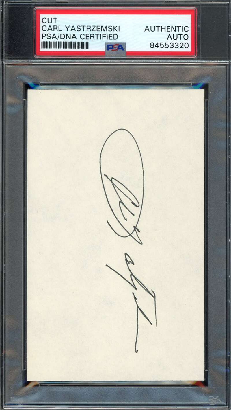 Carl Yastrzemski PSA DNA Signed 3x5 Index Card Autograph