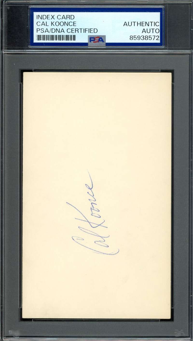 Cal Koonce PSA DNA Signed 3x5 Index Card 1969 Mets Autograph