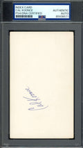 Cal Koonce PSA DNA Signed 3x5 Index Card Autographed
