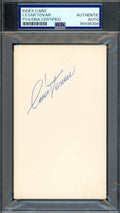 Cesar Tovar PSA DNA Signed 3x5 Index Card Autograph
