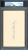 Howard Ehmke PSA DNA Signed 3x5 Index Card D.59 Autograph