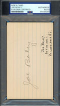Joe Boley PSA DNA Signed 3x5 Index Card Philadelphia A`s D.62 Autograph