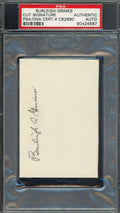 Burleigh Grimes PSA DNA Signed Index Card Cut Autograph
