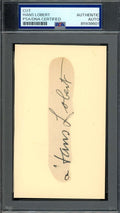 Hans Lobert PSA DNA Signed 3x5 Index Card Cut D.68 Autograph