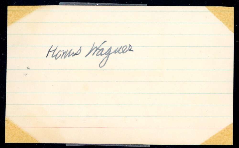 Honus Wagner JSA Loa Signed 3x5 Index Card Nice Autograph