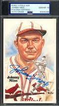 Johnny Mize Gem Mint 10 PSA DNA Signed Perez Steele Postcard Autograph