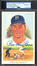 Pee Wee Reese Gem Mint 10 PSA DNA Signed Perez Steele Celebration Postcard Autograph