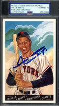 Willie Mays Gem Mint 10 PSA DNA Signed Perez Steele Goodwin Postcard Autograph