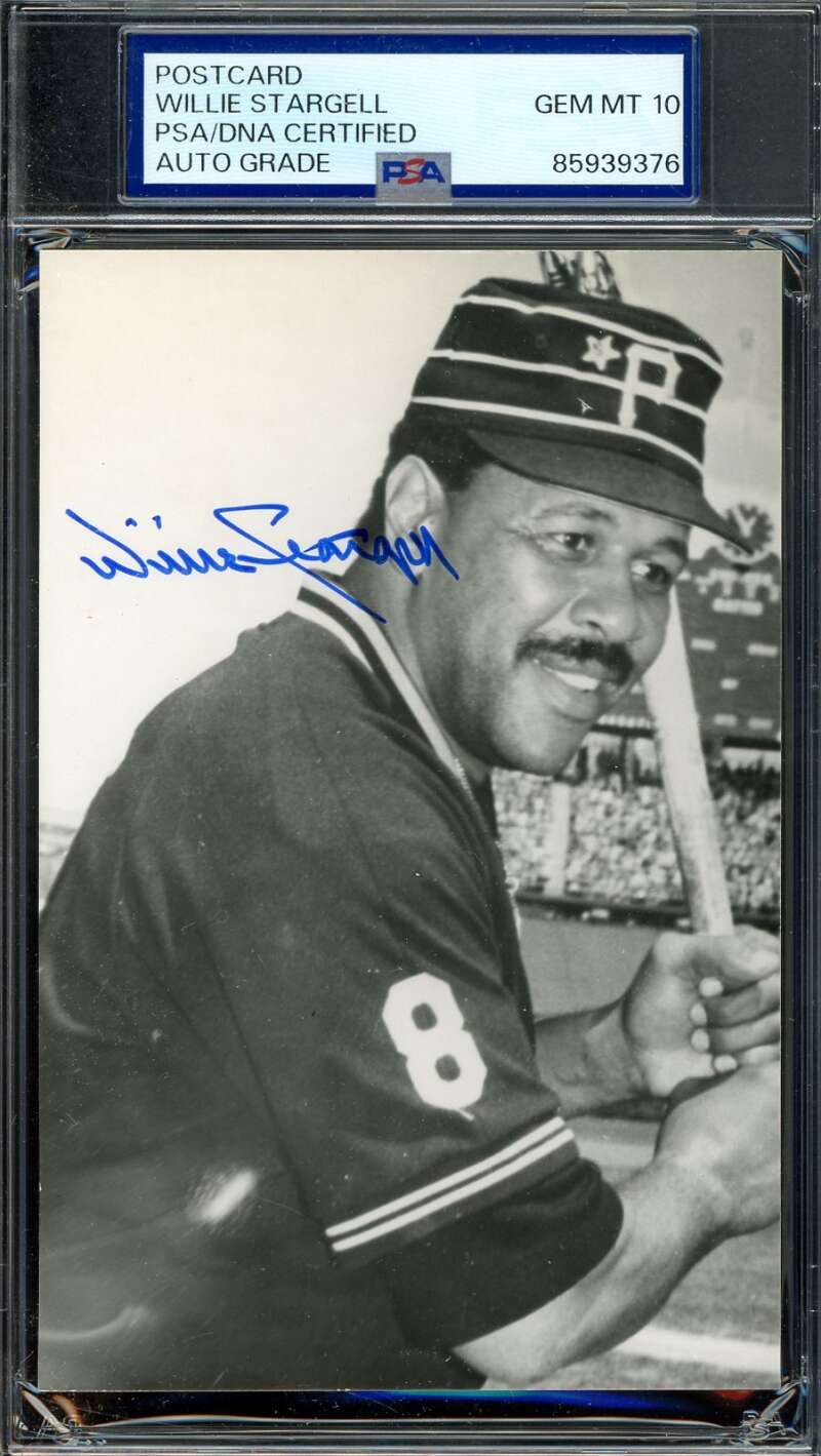 Willie Stargell Gem Mint 10 PSA DNA Signed Photo Postcard Autograph
