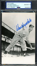 Don Drysdale Gem Mint 10 PSA DNA Signed Photo Postcard Autograph