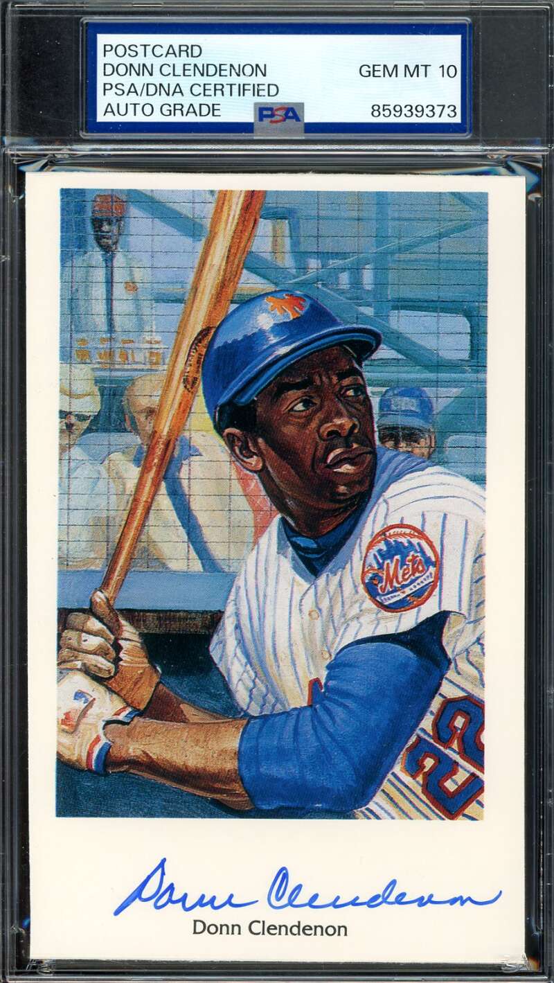 Donn Clendenon Gem Mint 10 PSA DNA Signed 1994 Ron Lewis 1969 Mets Postcard Autograph