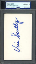Vin Scully Gem Mint 10 PSA DNA Signed 3x5 Index Card Autograph