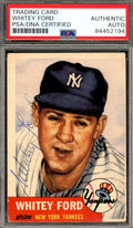 Whitey Ford PSA DNA Vintage Signed 1953 Topps Autograph