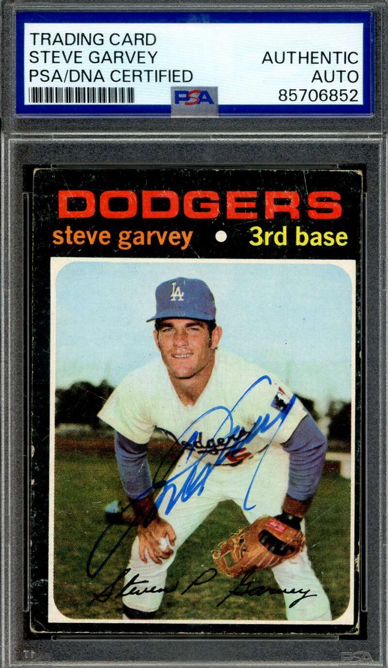 Steve Garvey PSA DNA Signed 1971 Topps Rookie Autograph
