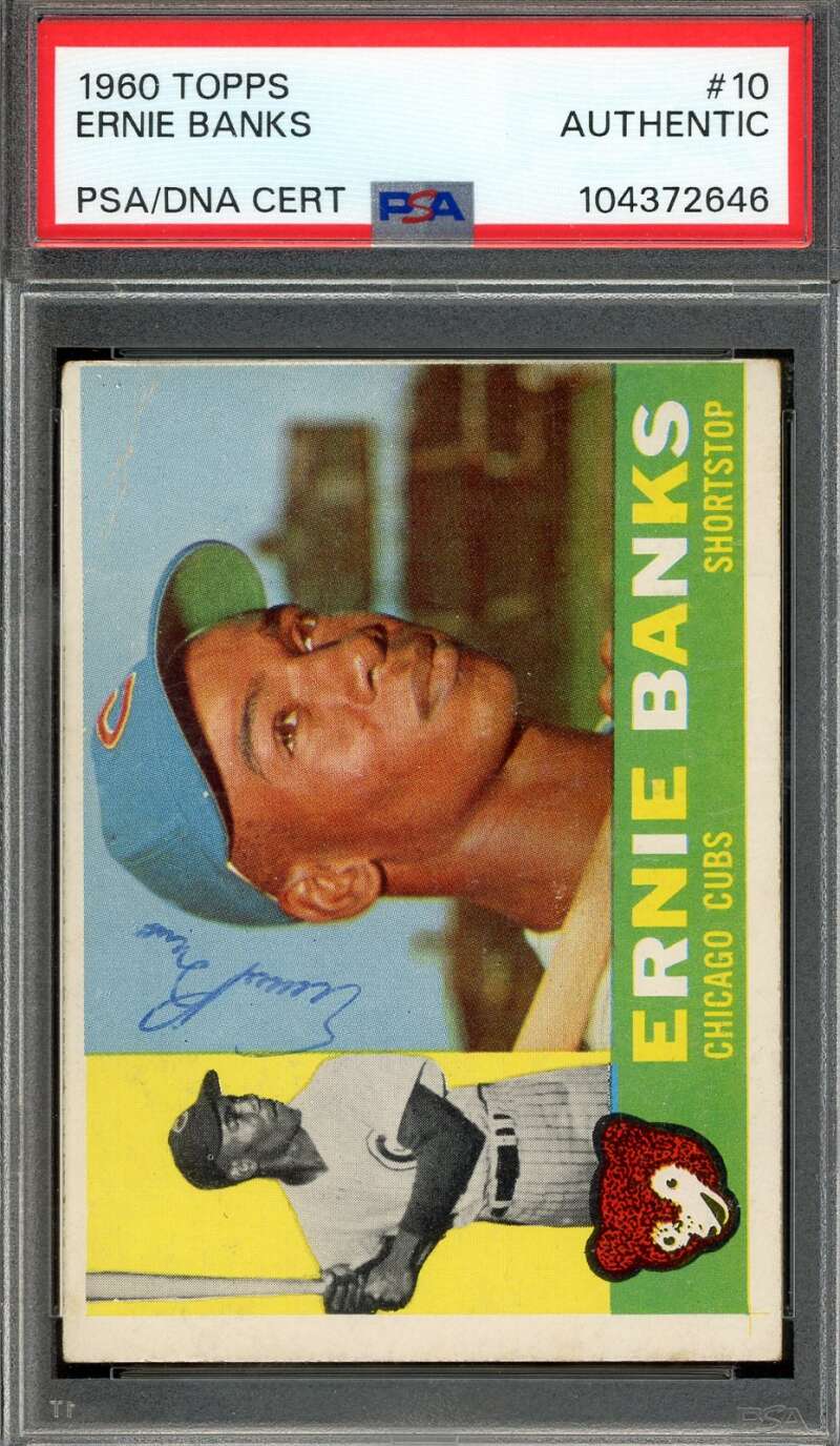 Ernie Banks PSA DNA Vintage Signed 1960 Topps Autograph