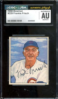Frankie Frisch Mint 9 CGC JSA Coa Vintage Signed 1950 Bowman Autograph