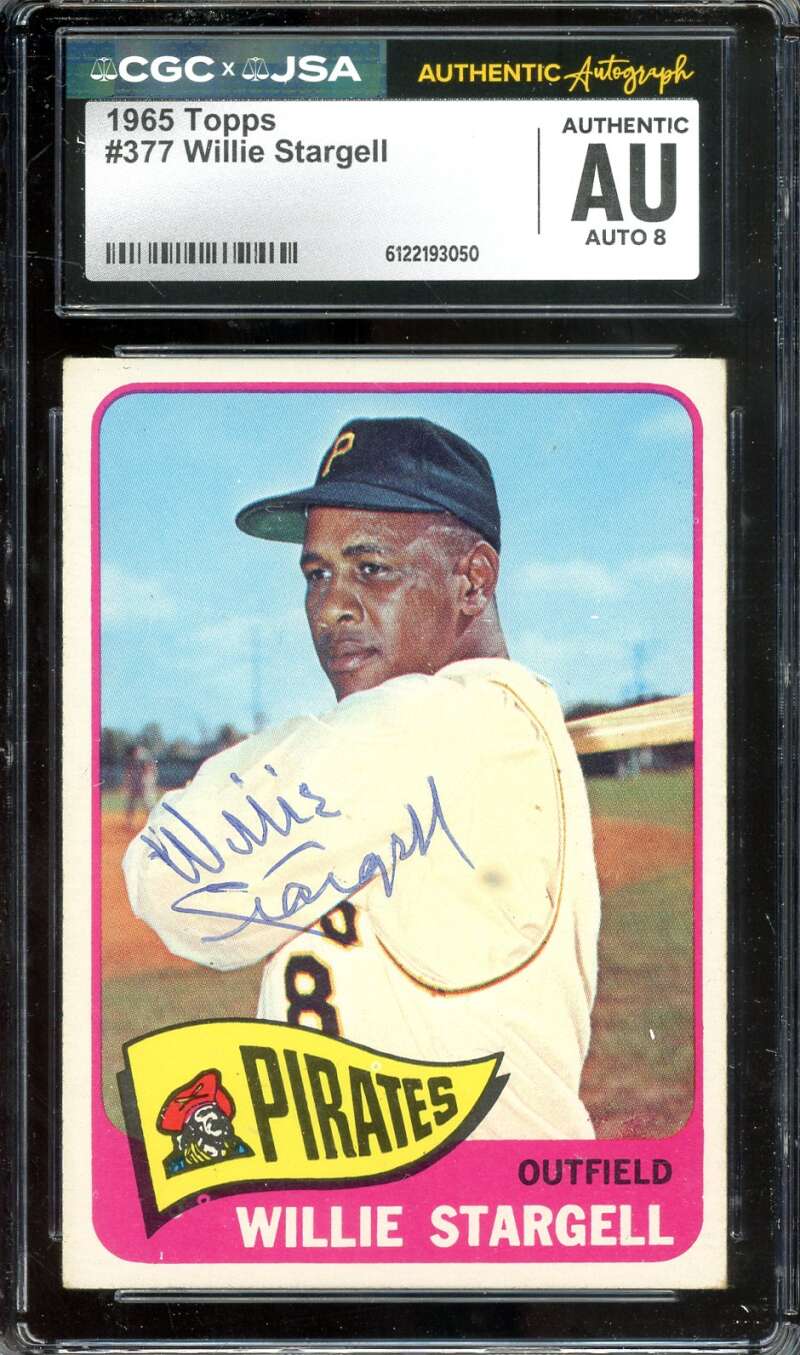 Willie Stargell CGC JSA Coa Vintage Signed 1965 Topps Autograph
