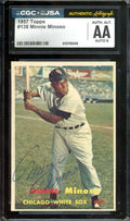 Minnie Minoso CGC JSA Coa Vintage Signed 1957 Topps Autograph