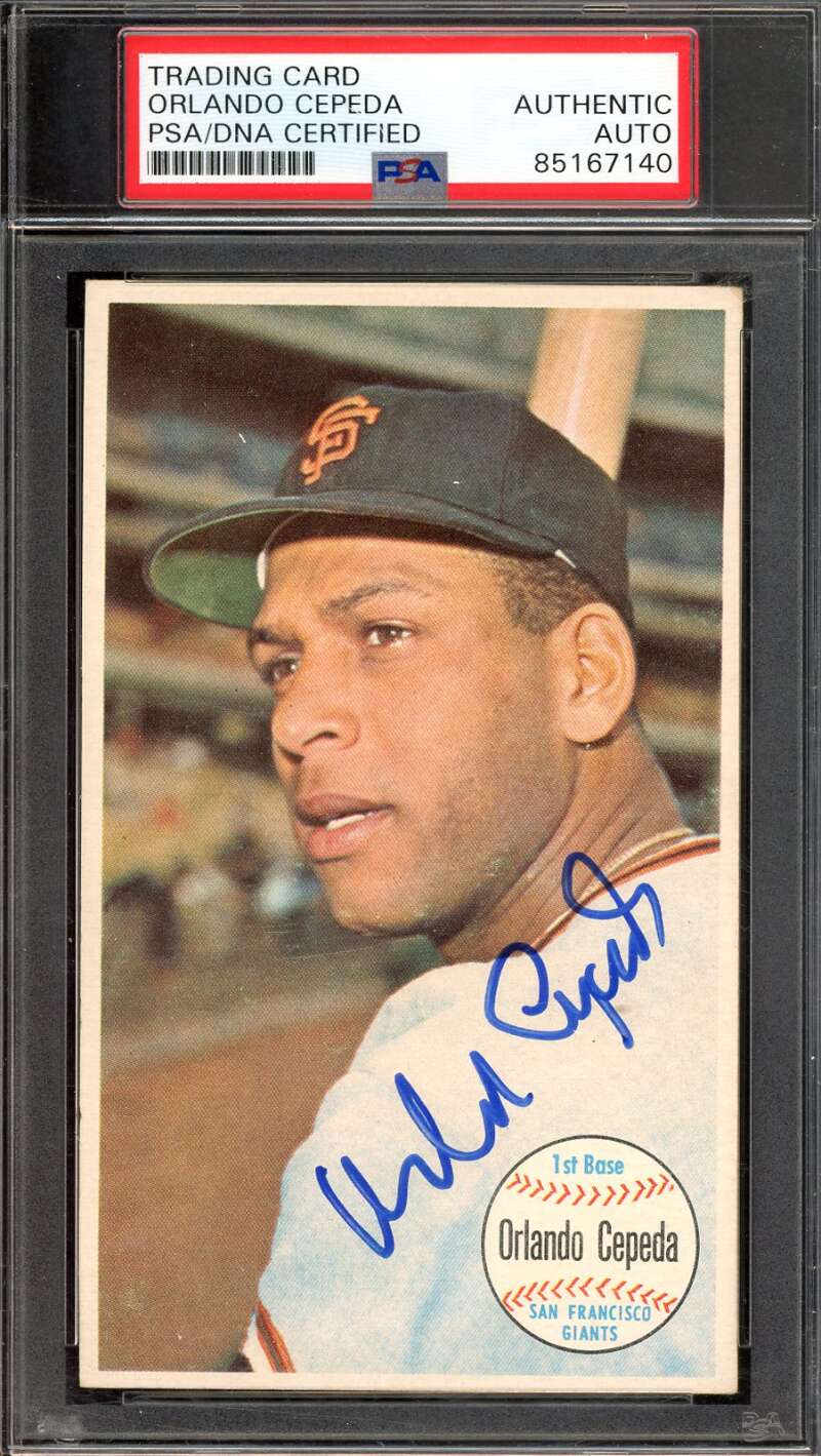 Orlando Cepeda PSA DNA Signed 1964 Topps Giants Autograph