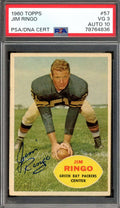 Jim Ringo Gem Mint 10 PSA DNA Signed 1960 Topps Autograph