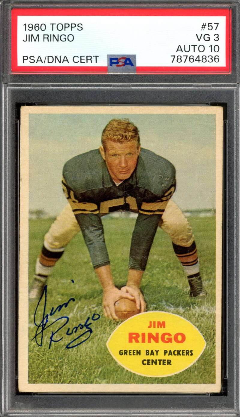 Jim Ringo Gem Mint 10 PSA DNA Signed 1960 Topps Autograph
