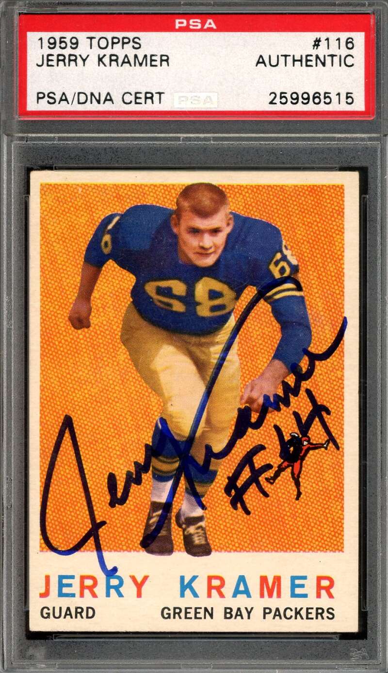 Jerry Kramer PSA DNA Signed 1959 Topps Rookie Autograph