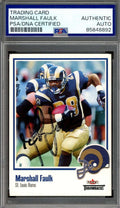 Marshall Faulk PSA DNA Signed 2002 Fleer Throwbacks Autograph