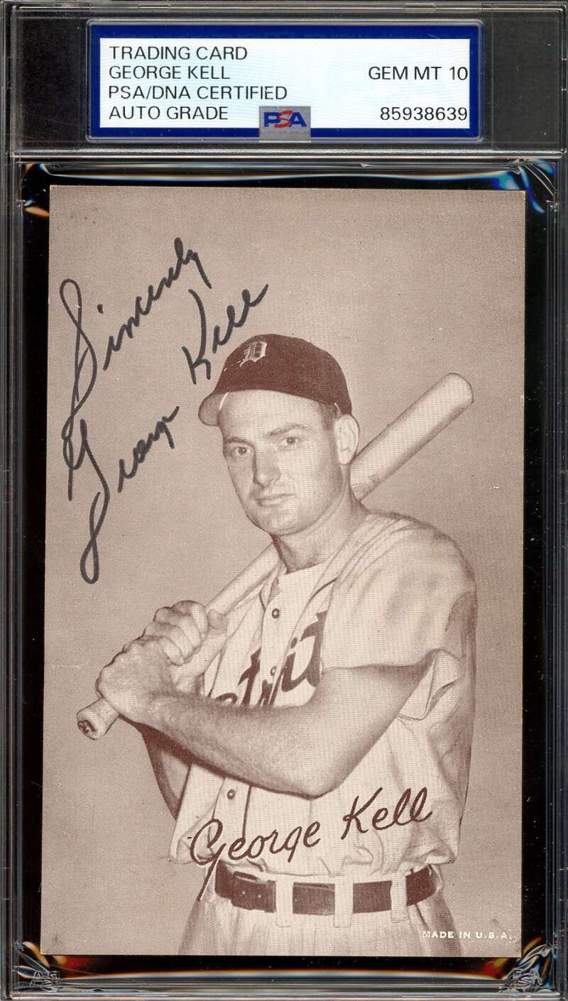 George Kell Gem Mint 10 PSA DNA Signed 1947-66 Exhibit Rookie Autograph