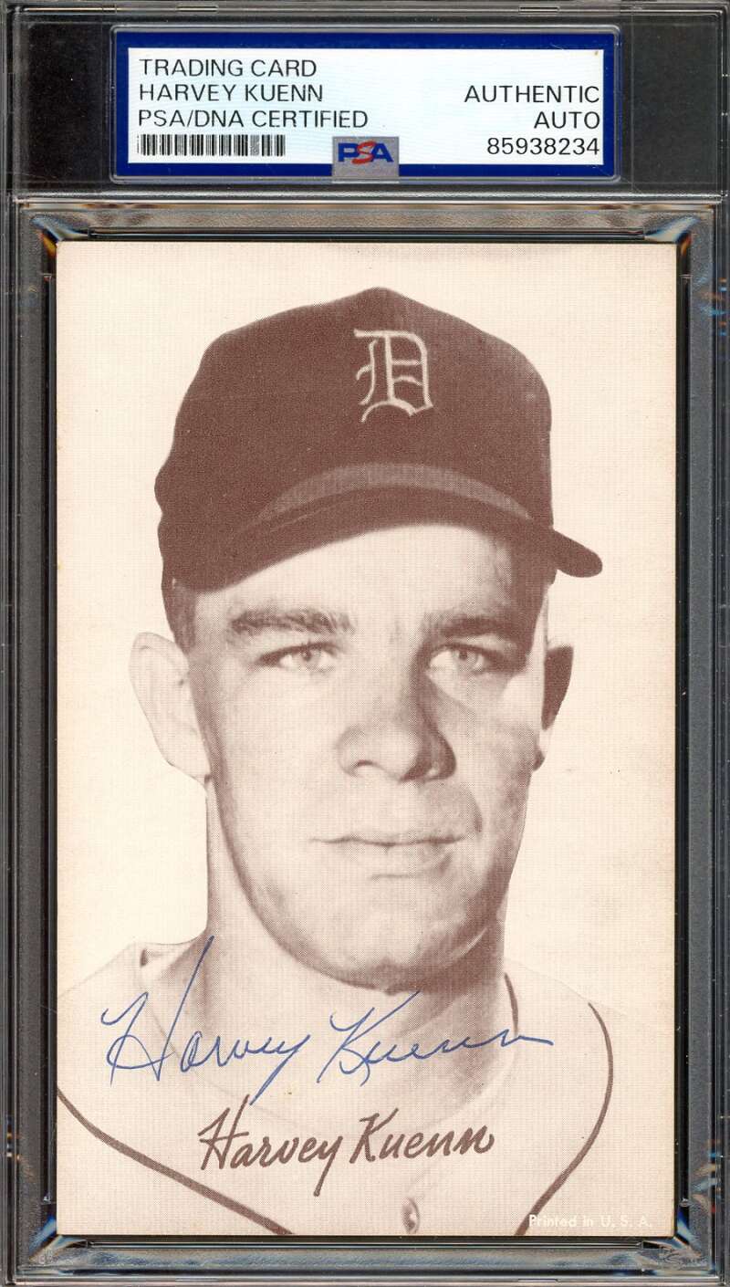 Harvey Kuenn PSA DNA Signed 1947-66 Exhibit Rookie Autograph