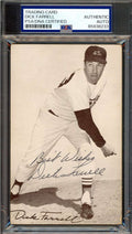 Dick Turk Farrell PSA DNA Signed 1947-66 Exhibit Rookie Autograph