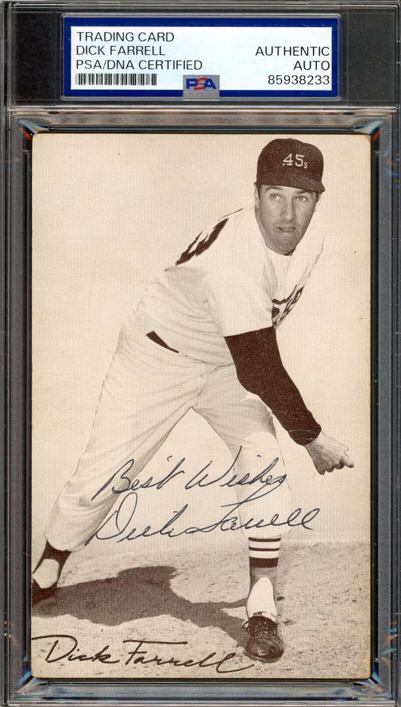 Dick Turk Farrell PSA DNA Signed 1947-66 Exhibit Rookie Autograph
