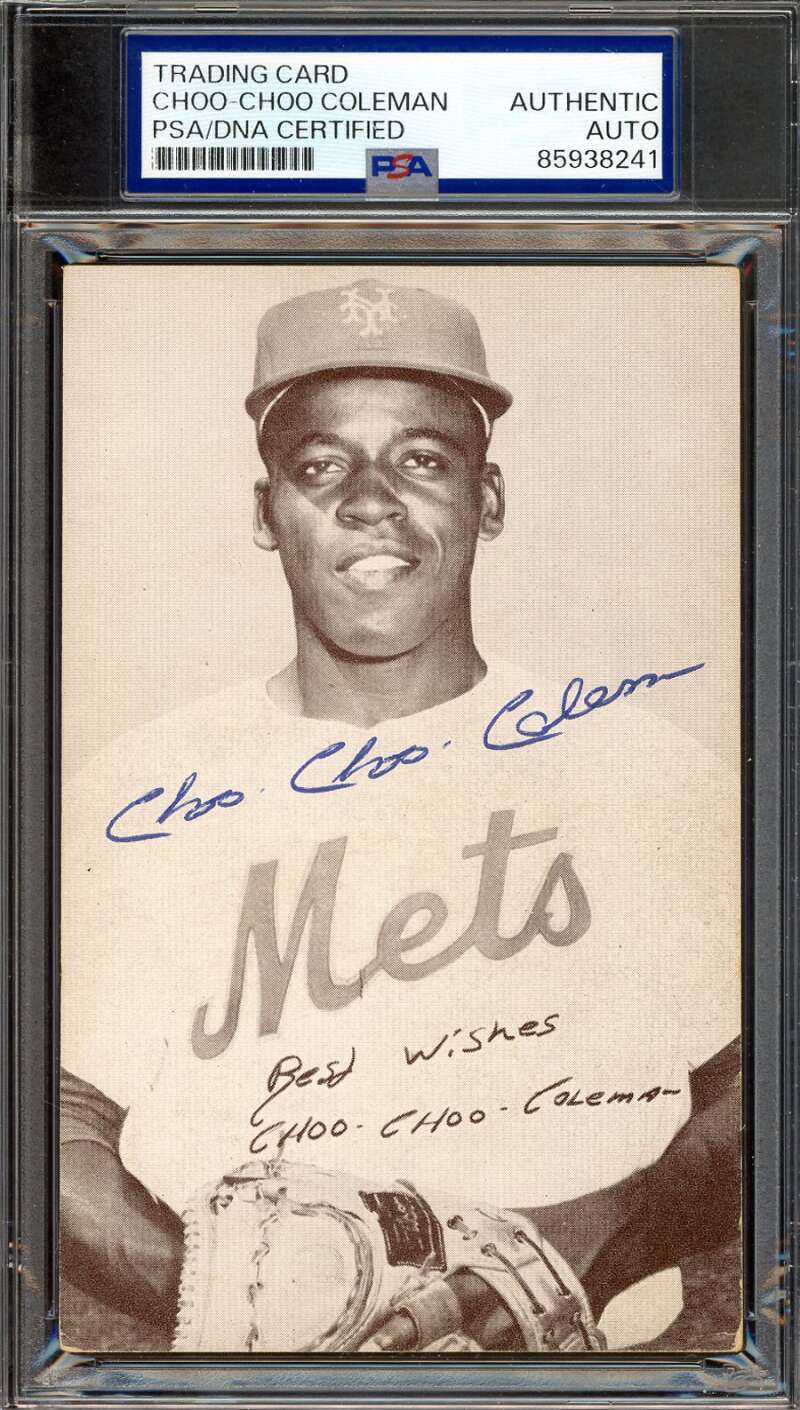 Choo-Choo Coleman PSA DNA Signed 1947-66 Exhibit Rookie Autograph