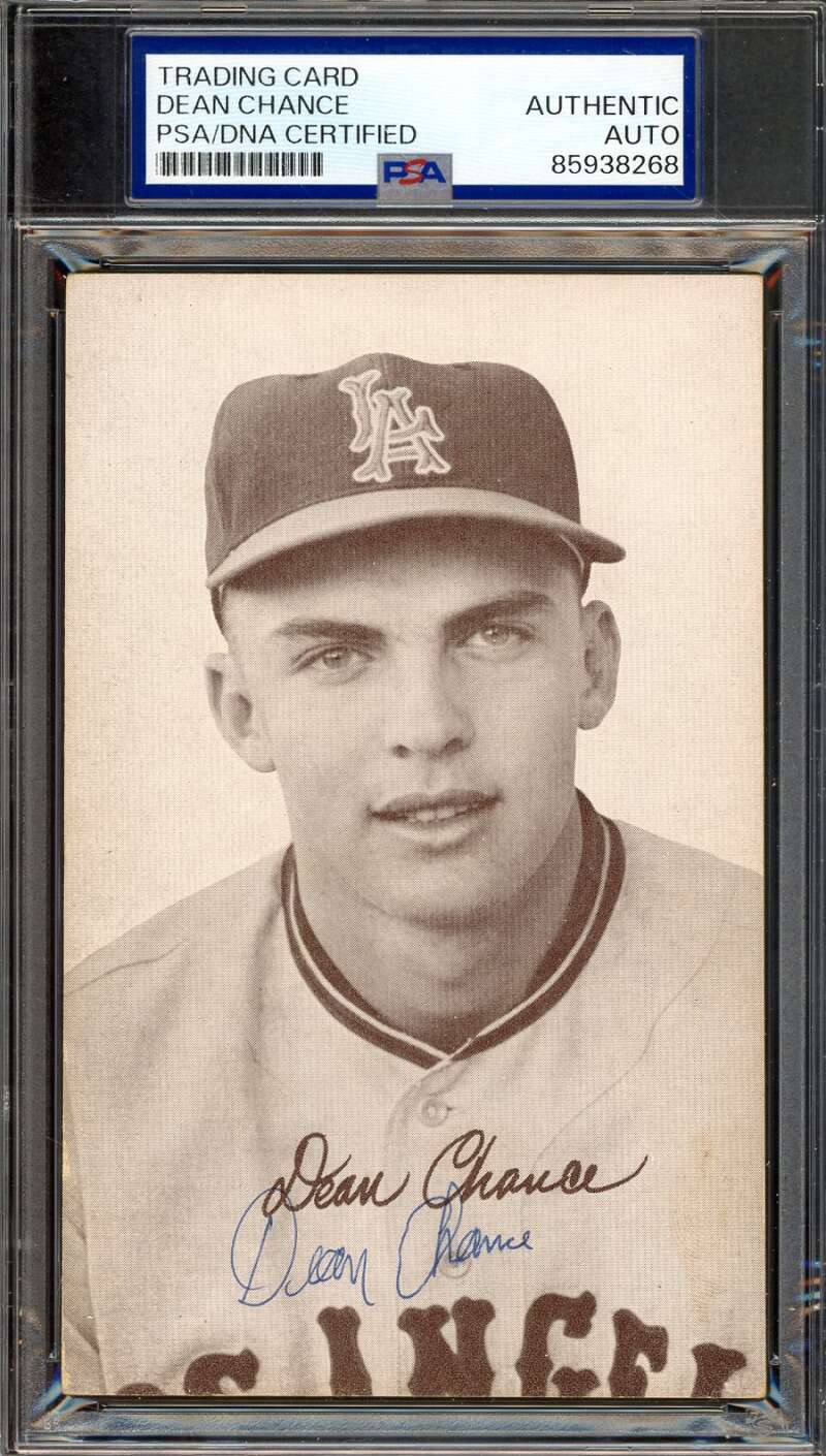Dean Chance PSA DNA Signed 1947-66 Exhibit Rookie Autograph