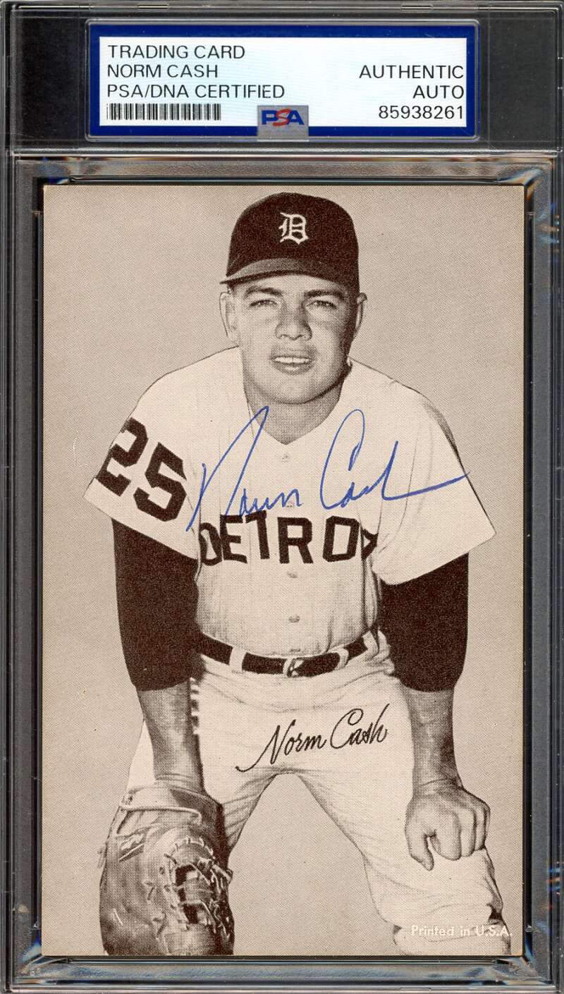 Norm Cash PSA DNA Signed 1947-66 Exhibit Rookie Autograph
