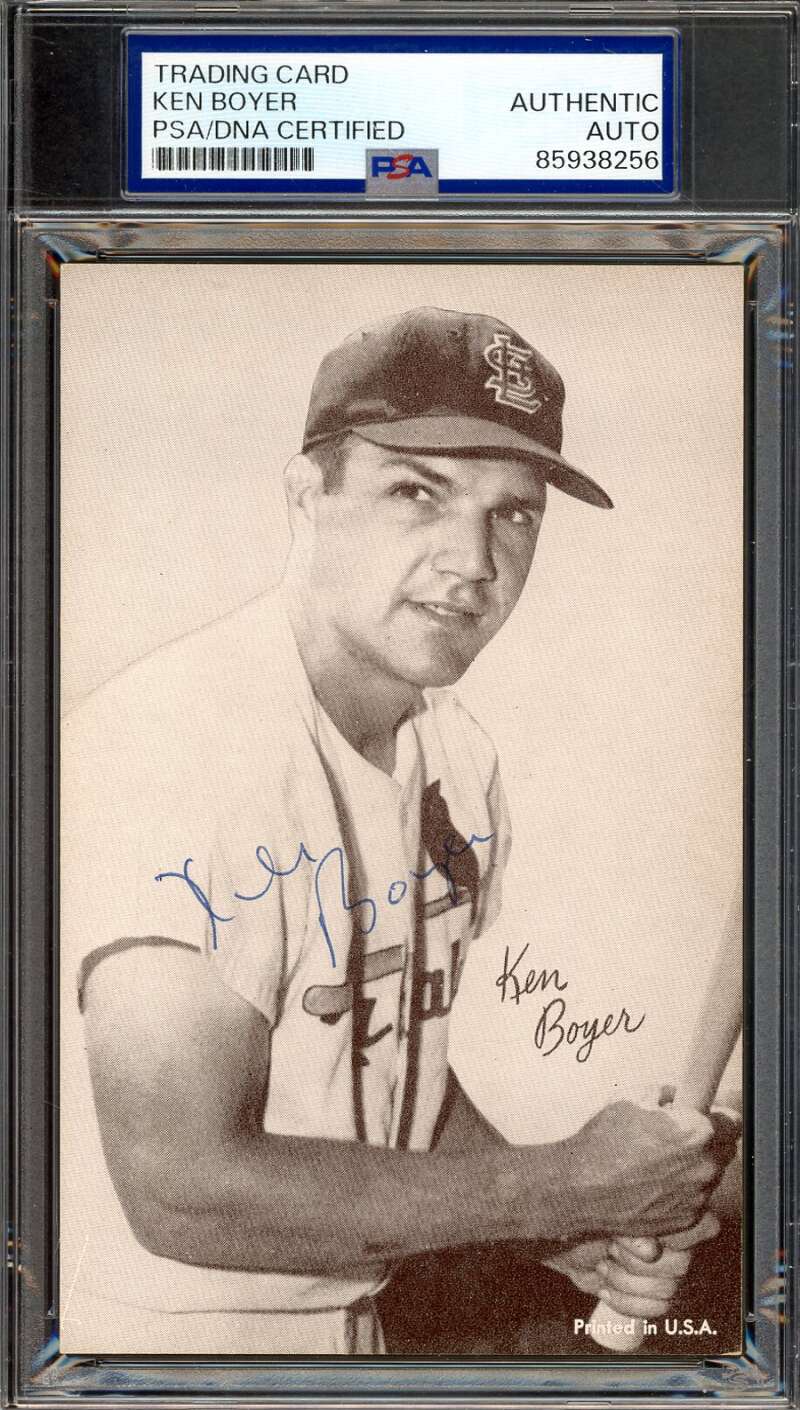 Ken Boyer PSA DNA Signed 1947-66 Exhibit Rookie Autograph