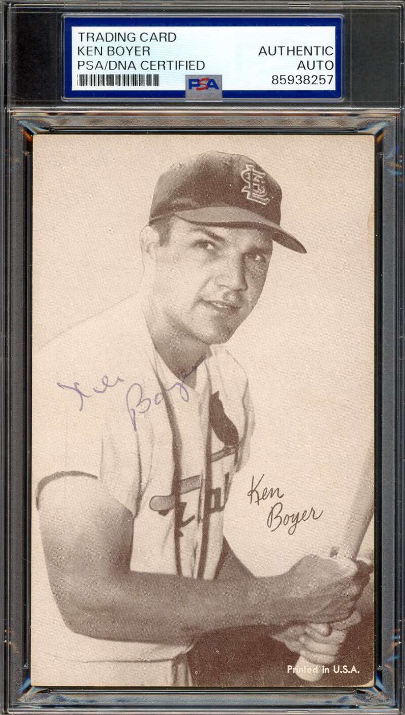 Ken Boyer PSA DNA Signed 1947-66 Exhibit Rookie Autographed