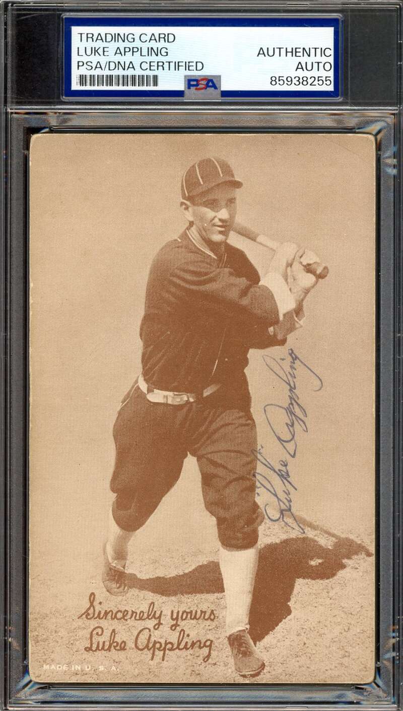 Luke Appling PSA DNA Signed 1947-66 Exhibit Rookie Autographed