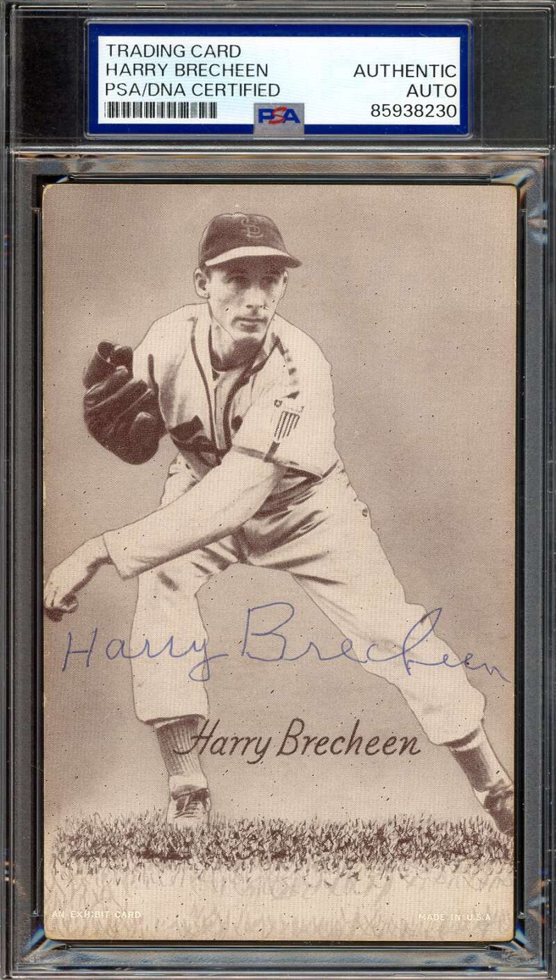 Harry Brecheen PSA DNA Signed 1947-66 Exhibit Rookie Autograph