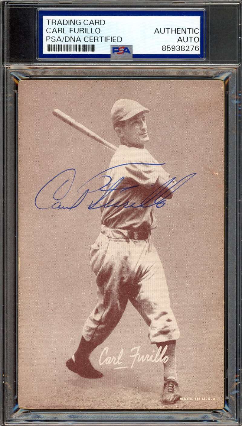Carl Furillo PSA DNA Signed 1947-66 Exhibit Rookie Autograph