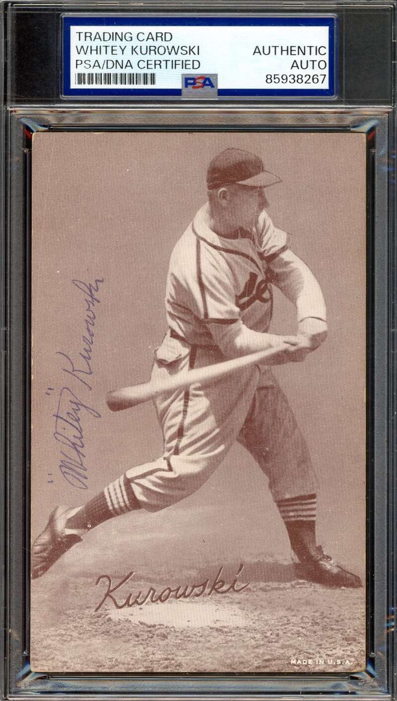 Whitey Kurowski PSA DNA Signed 1947-66 Exhibit Rookie Autograph